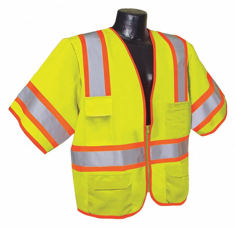 J6047 High Visibility Vest Yellow/Green 5XL MPN:53YP49