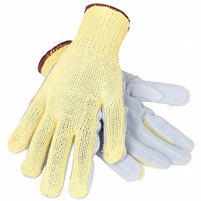 Leather Gloves Gray Yellow S PR MPN:4JF37