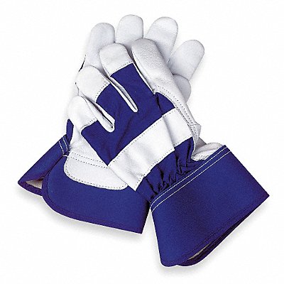 D1577 Leather Gloves Blue/White S PR MPN:2MDD9