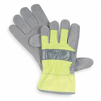 D1683 Leather Gloves Hi-Vis Green S PR MPN:2RA28