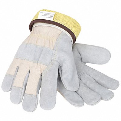 D6162 Leather Gloves Gray L PR MPN:3AB57