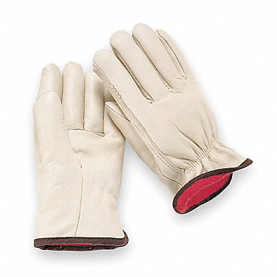 D1598 Leather Gloves White L PR MPN:3AJ48