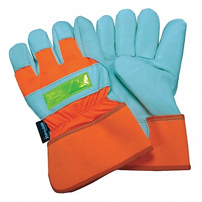 J4937 Leather Gloves White/Hi-Vis Orange M PR MPN:48WT89
