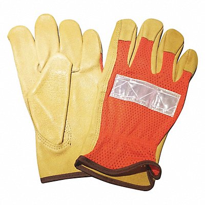 Leather Gloves Hi-Vis Orange S PR MPN:48WU09