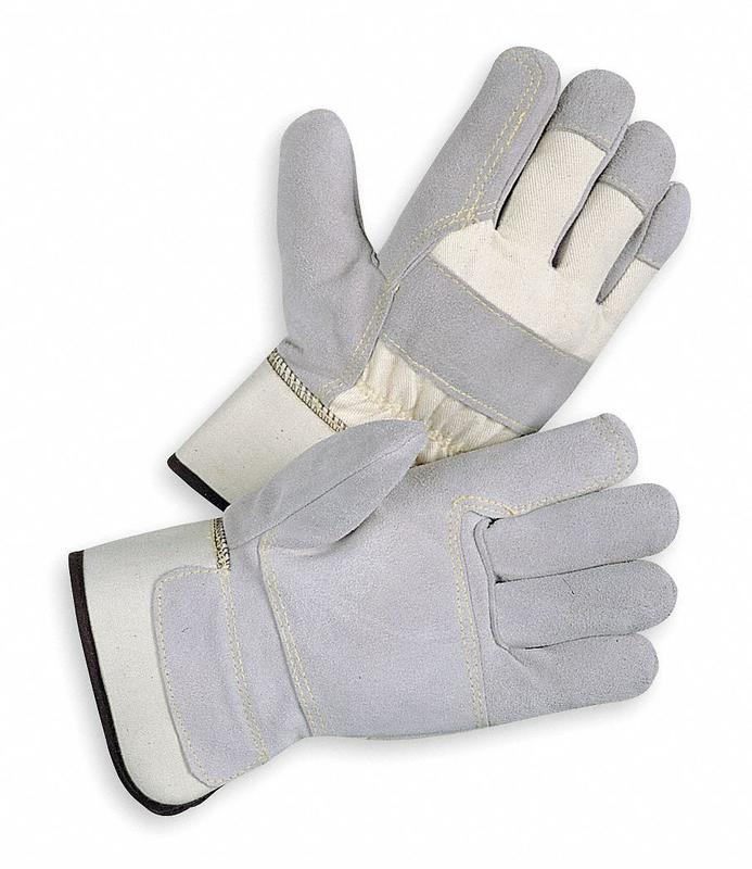 D1582 Leather Gloves Gray L PR MPN:4JF93