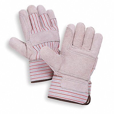 D1567 Leather Gloves Gray L PR MPN:4YV44