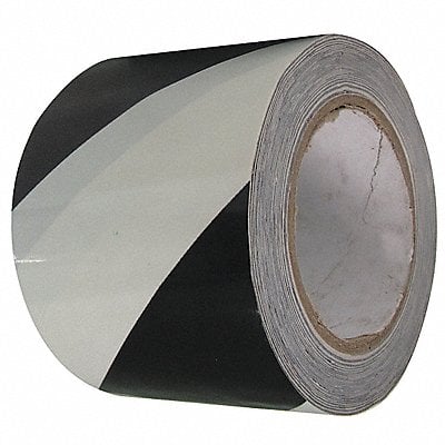 Floor Tape Black/White 3 inx108 ft Roll MPN:3JXX8