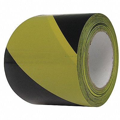 Floor Tape Black/Yellow 3 inx108 ft Roll MPN:3UAY3