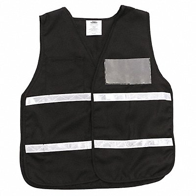 E4207 Safety Vest Black Legend Insert Univsl MPN:8RT55