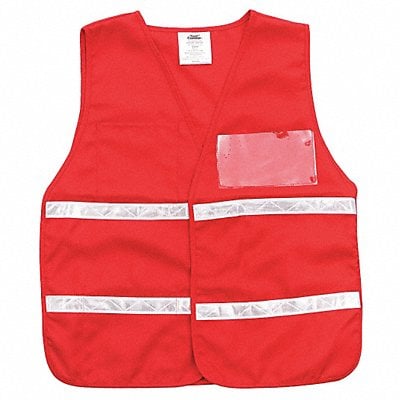 E4207 Safety Vest Red Legend Insert Universal MPN:8ZH81