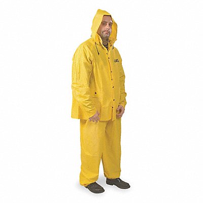 D2283 Rain Suit w/Jacket/Bib Unrated Yellow M MPN:1BC75