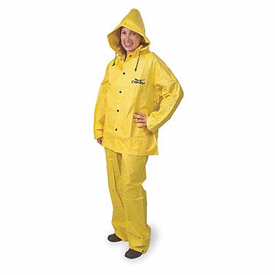 D2286 Rain Suit Jacket/Bib Unrated Yellow M MPN:4T225