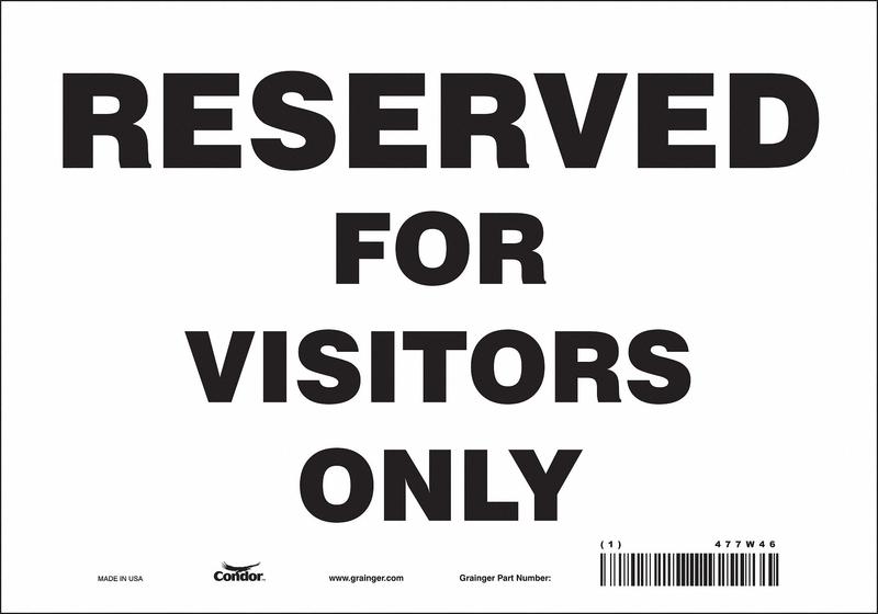 Visitor Parking Sign 7 x 10 MPN:477W46