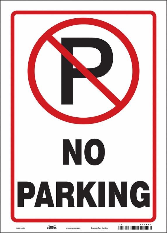 No Parking Sign 14 x 10 MPN:477X73