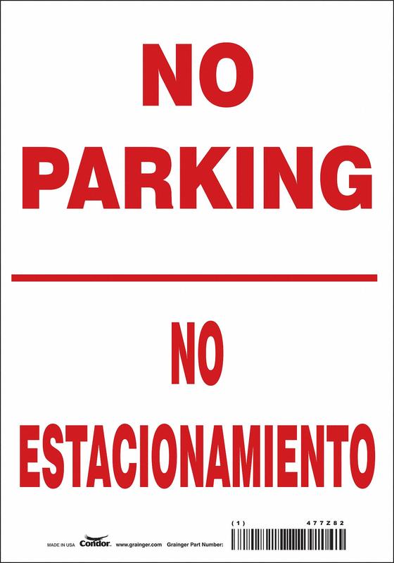 No Parking Sign 10 x 7 MPN:477Z82