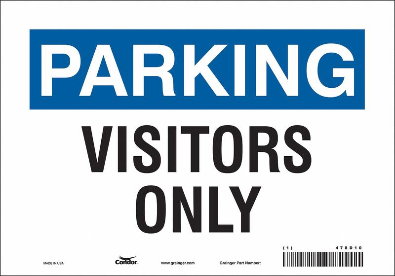 Visitor Parking Sign 7 x 10 MPN:478D10