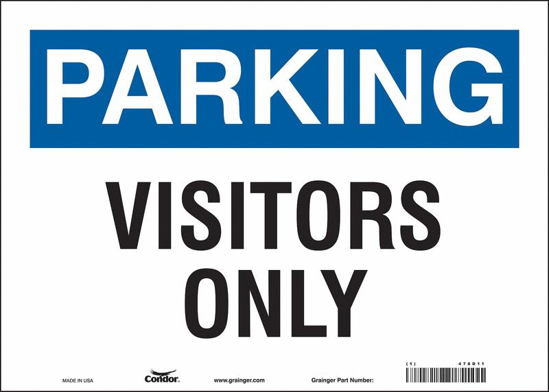 Visitor Parking Sign 10 x 14 MPN:478D11