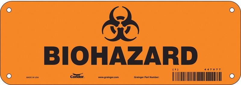 Safety Sign 3.5x10in Polyethylene MPN:447V77