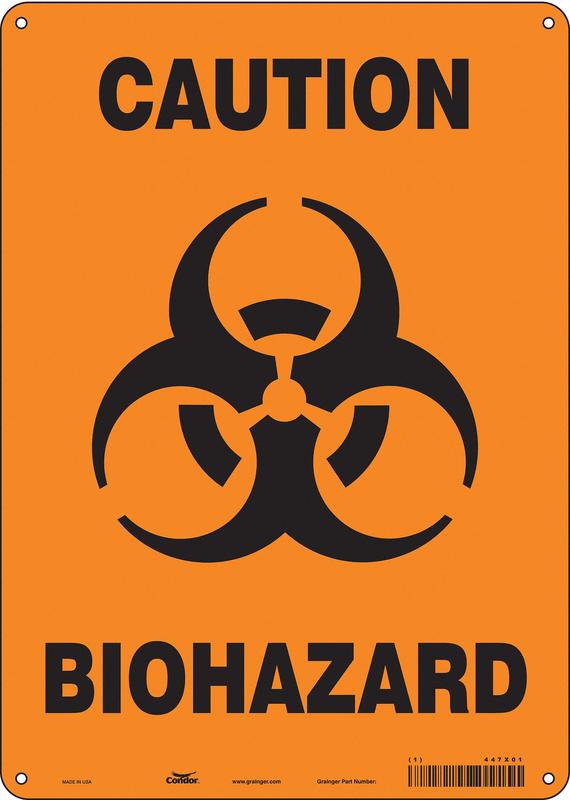 J8124 Safety Sign 14 inx10 in Polyethylene MPN:447X01