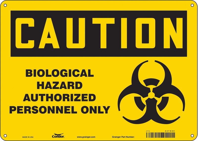 Safety Sign 10 inx14 in Polyethylene MPN:447X09