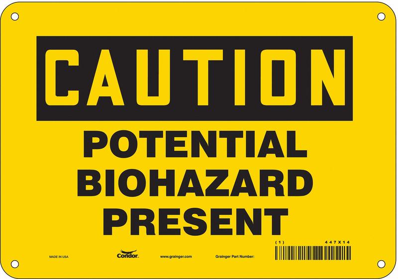 Safety Sign 7 inx10 in Polyethylene MPN:447X14