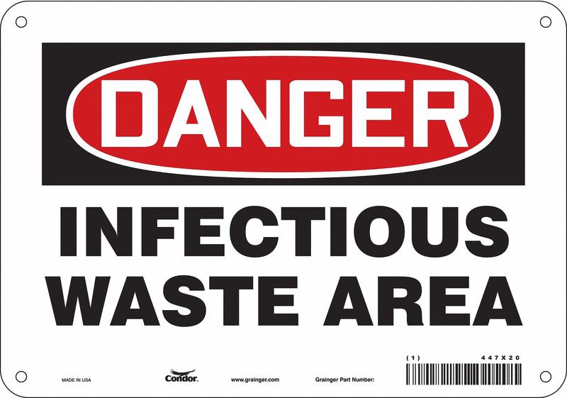 Safety Sign 7 inx10 in Polyethylene MPN:447X20