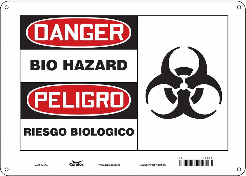 Safety Sign 10 inx14 in Aluminum MPN:447X37