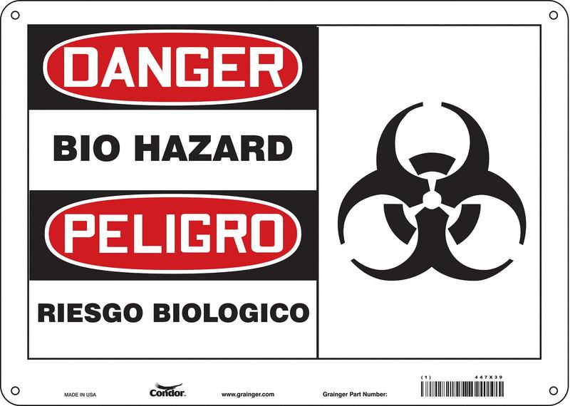 Safety Sign 10 inx14 in Polyethylene MPN:447X39