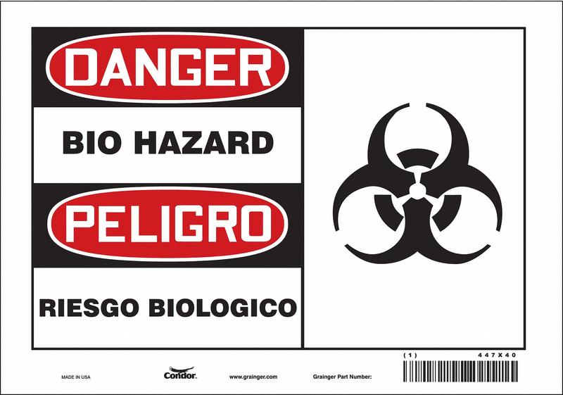 Safety Sign 7 inx10 in Vinyl MPN:447X40