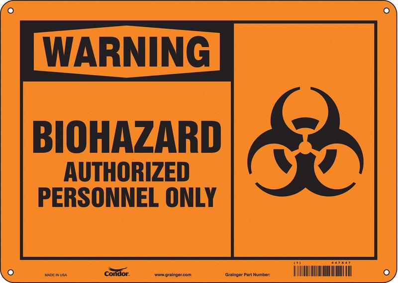 Safety Sign 10 inx14 in Polyethylene MPN:447X47