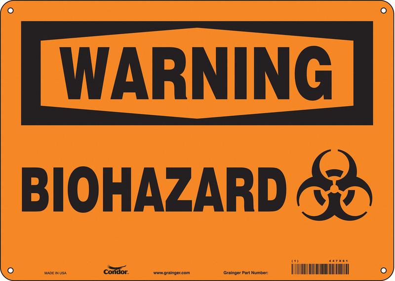 Safety Sign 10 inx14 in Polyethylene MPN:447X61