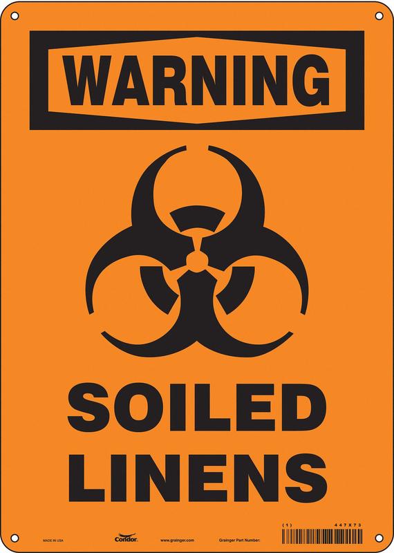 Safety Sign 10 inx7 in Polyethylene MPN:447X73