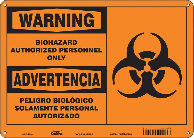 Safety Sign 10 inx14 in Aluminum MPN:447X78