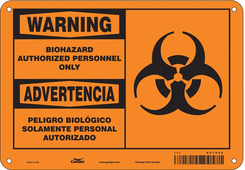 Safety Sign 7 inx10 in Polyethylene MPN:447X80