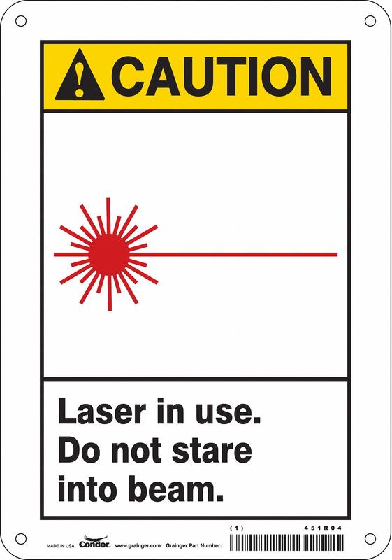 Safety Sign 10 inx7 in Aluminum MPN:451R04