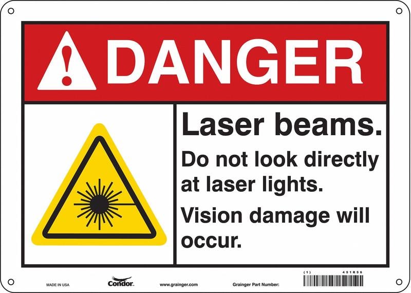 Safety Sign 10 inx14 in Aluminum MPN:451R56