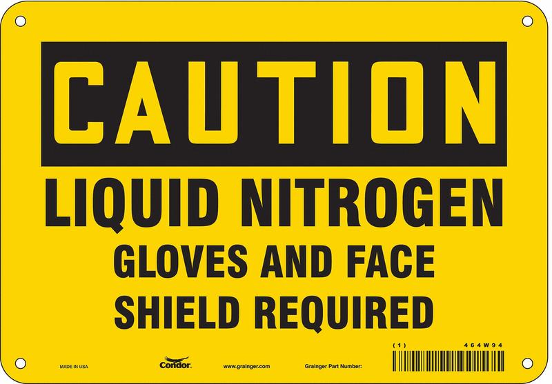 Safety Sign 7 in x 10 in Aluminum MPN:464W94