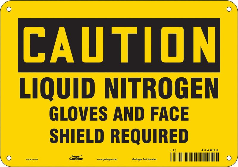 Safety Sign 7 inx10 in Polyethylene MPN:464W96