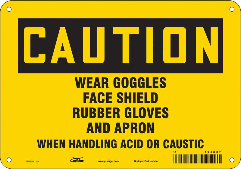 Safety Sign 7 in x 10 in Aluminum MPN:464X27