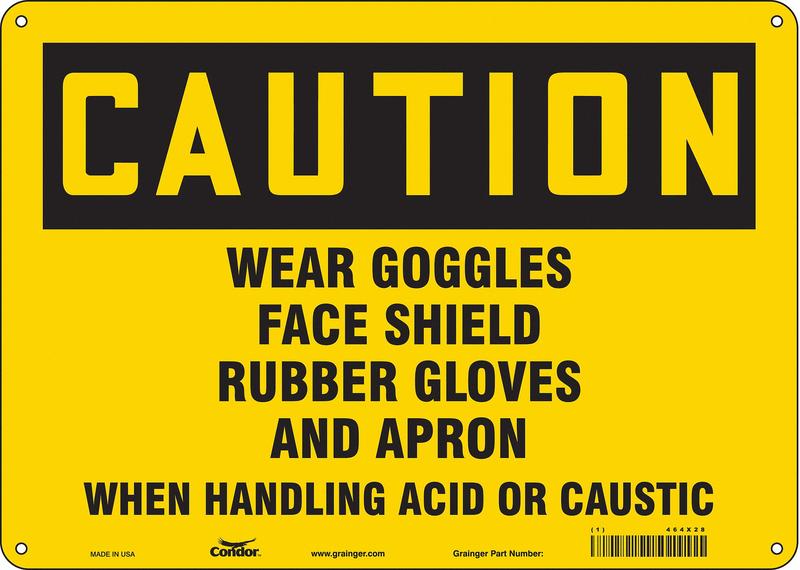 Safety Sign 10 inx14 in Aluminum MPN:464X28