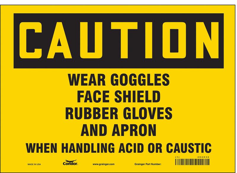 Safety Sign 10 in x 14 in Vinyl MPN:464X32