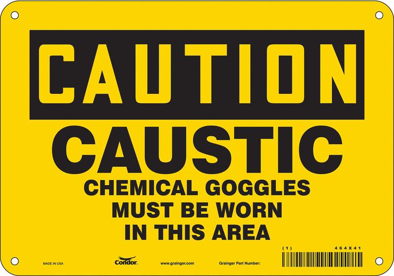 Safety Sign 7 in x 10 in Polyethylene MPN:464X41