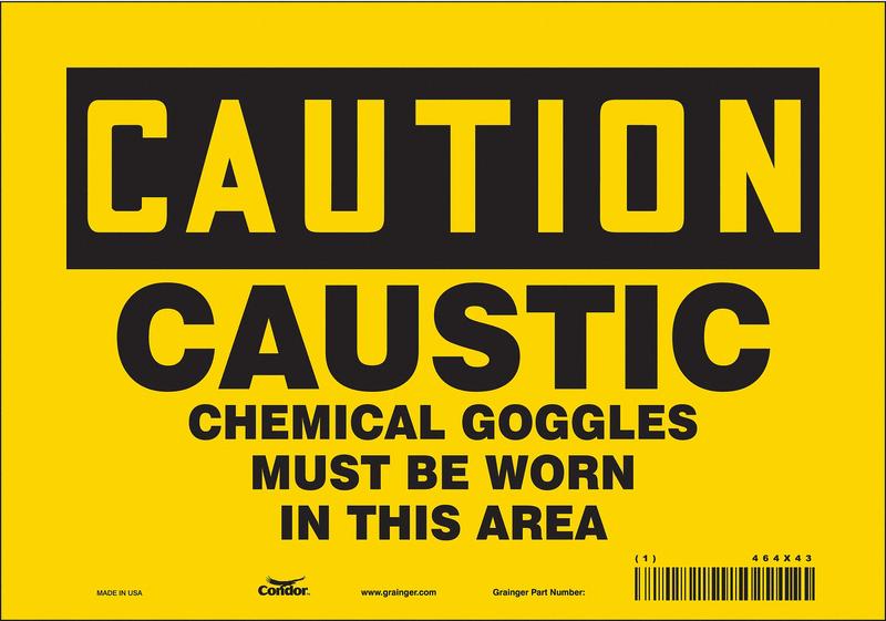 Safety Sign 7 in x 10 in Vinyl MPN:464X43