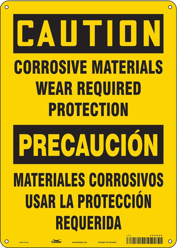 Safety Sign 14 in x 10 in Aluminum MPN:464X58