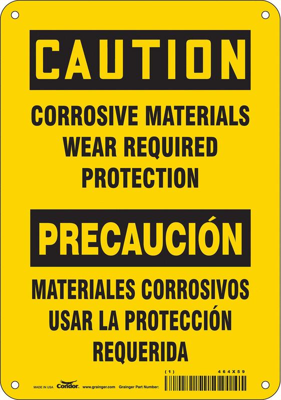 Safety Sign 10 in x 7 in Polyethylene MPN:464X59