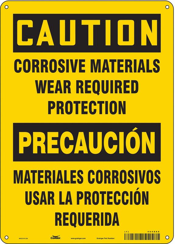 Safety Sign 14 in x 10 in Polyethylene MPN:464X60