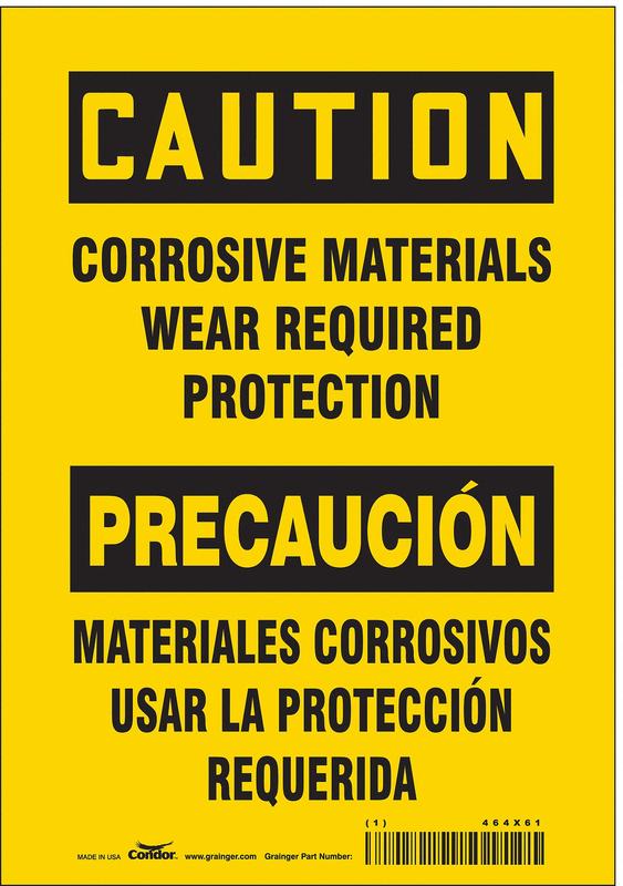 Safety Sign 10 inx7 in Vinyl MPN:464X61