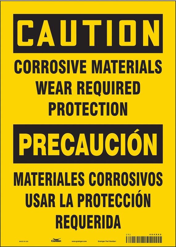 Safety Sign 14 in x 10 in Vinyl MPN:464X62