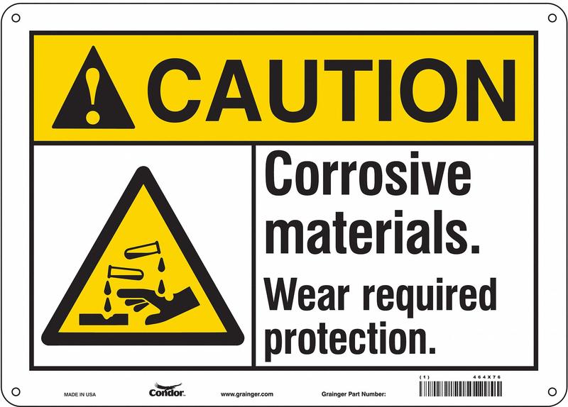 Safety Sign 10 inx14 in Aluminum MPN:464X76