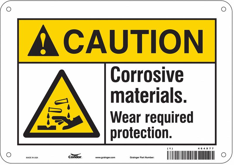 Safety Sign 7 inx10 in Polyethylene MPN:464X77